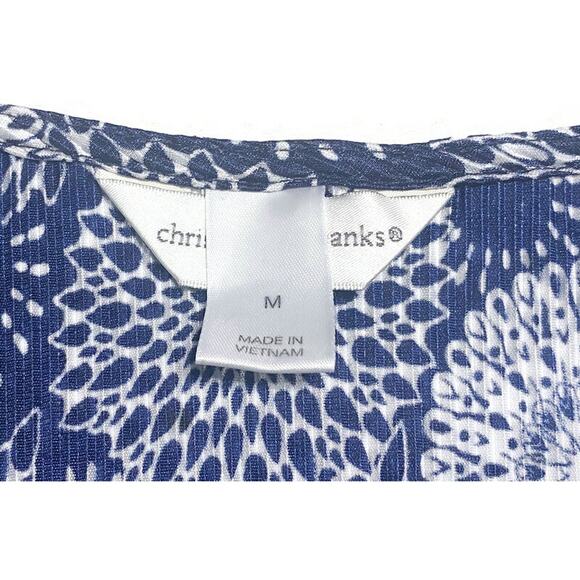 Christopher and Banks Sleeveless Top Women's Medium Pullover Blue and White - Picture 3 of 7